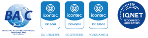 Certificaciones SJ Seguridad: BASC, ISO 9001, ISO 45001, ISO 28000 e IQNET